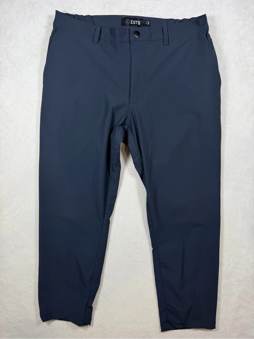 Cuts Clothing Size Large Performance Stretch Athletic Fit Men's Navy Chinos